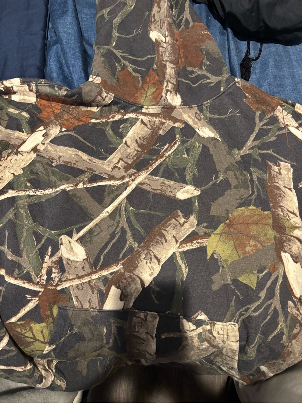 No Boundaries Men's Realtree-Style Camo Hoodie in Green/Brown